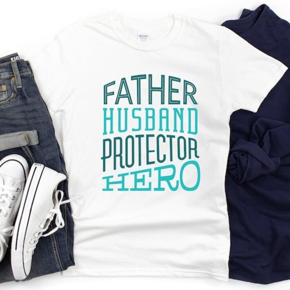Father Husband Protector Hero T-Shirt, Gift for Best Dad Ever